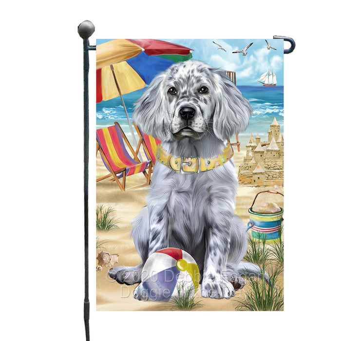 Pet Friendly Beach English Setter Dog Garden Flags Outdoor Decor for Homes and Gardens Double Sided Garden Yard Spring Decorative Vertical Home Flags Garden Porch Lawn Flag for Decorations GFLG67762