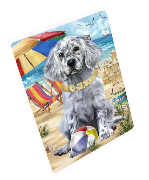 Pet Friendly Beach English Setter Dog Cutting Board - For Kitchen - Scratch & Stain Resistant - Designed To Stay In Place - Easy To Clean By Hand - Perfect for Chopping Meats, Vegetables, CA82494
