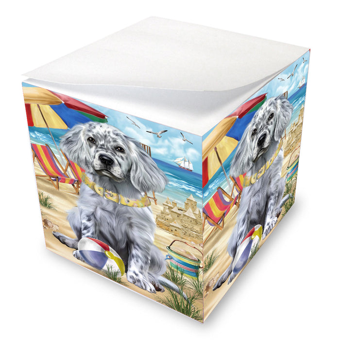 Pet Friendly Beach English Setter Dog Note Cube NOC-DOTD-A57180