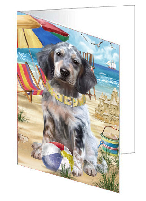 Pet Friendly Beach English Setter Dog Handmade Artwork Assorted Pets Greeting Cards and Note Cards with Envelopes for All Occasions and Holiday Seasons