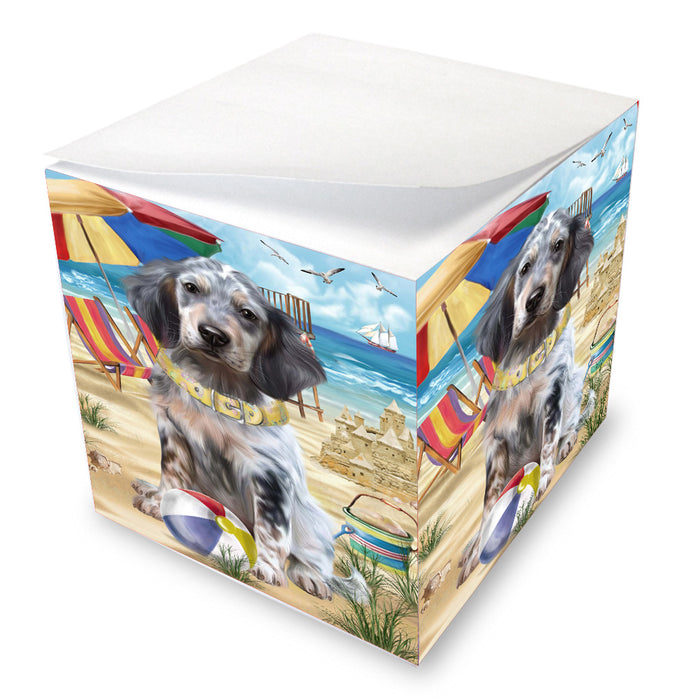 Pet Friendly Beach English Setter Dog Note Cube NOC-DOTD-A57181