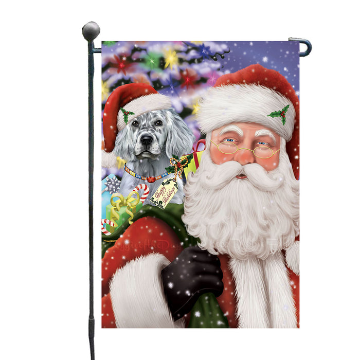 Christmas House with Presents English Setter Dog Garden Flags Outdoor Decor for Homes and Gardens Double Sided Garden Yard Spring Decorative Vertical Home Flags Garden Porch Lawn Flag for Decorations GFLG68677