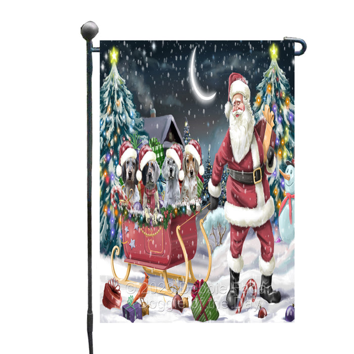 Christmas Santa Sled English Setter Dogs Garden Flags Outdoor Decor for Homes and Gardens Double Sided Garden Yard Spring Decorative Vertical Home Flags Garden Porch Lawn Flag for Decorations