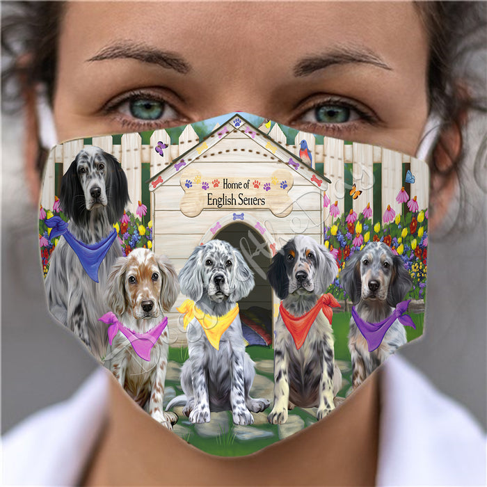 Spring Dog House English Setter Dogs Face Mask FM48797