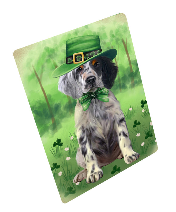 St. Patrick's Day English Setter Dog Cutting Board - For Kitchen - Scratch & Stain Resistant - Designed To Stay In Place - Easy To Clean By Hand - Perfect for Chopping Meats, Vegetables, CA84122