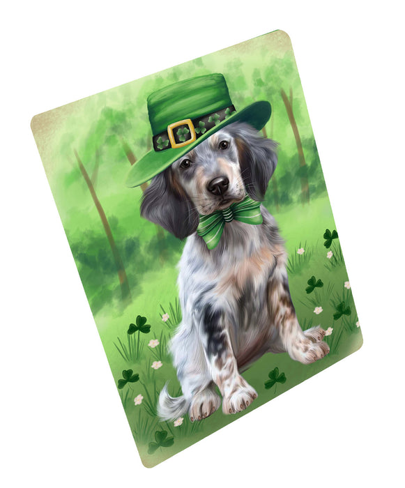 St. Patrick's Day English Setter Dog Cutting Board - For Kitchen - Scratch & Stain Resistant - Designed To Stay In Place - Easy To Clean By Hand - Perfect for Chopping Meats, Vegetables, CA84124
