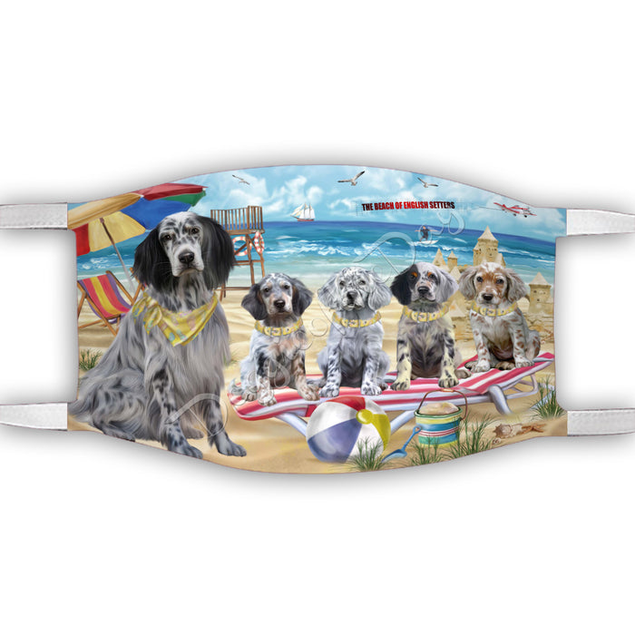 Pet Friendly Beach English Setter Dogs Face Mask FM49099