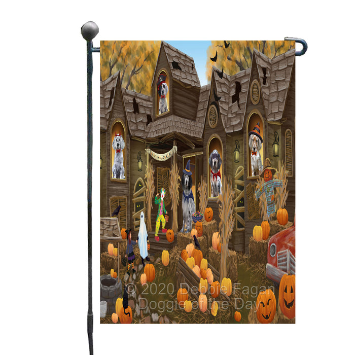 Haunted House Halloween Trick or Treat English Setter Dogs Garden Flags Outdoor Decor for Homes and Gardens Double Sided Garden Yard Spring Decorative Vertical Home Flags Garden Porch Lawn Flag for Decorations