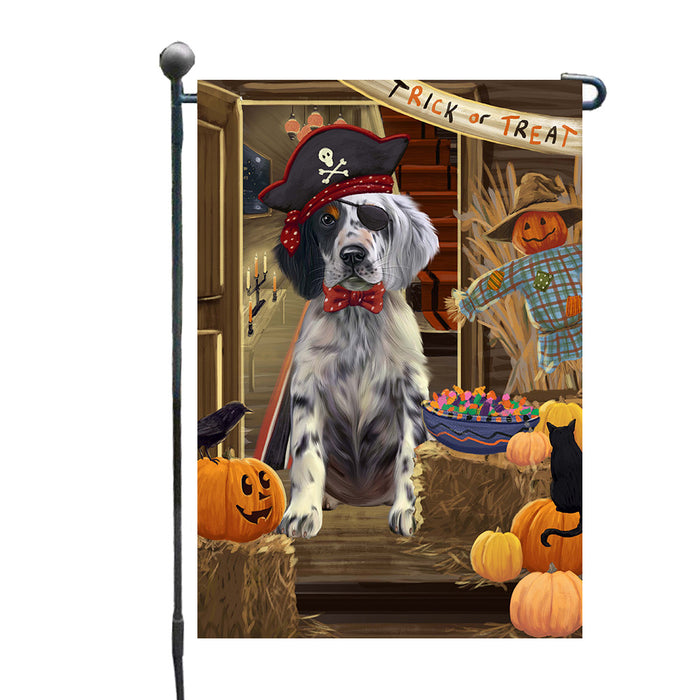 Enter at Your Own Risk Halloween Trick or Treat English Setter Dogs Garden Flags Outdoor Decor for Homes and Gardens Double Sided Garden Yard Spring Decorative Vertical Home Flags Garden Porch Lawn Flag for Decorations GFLG67901