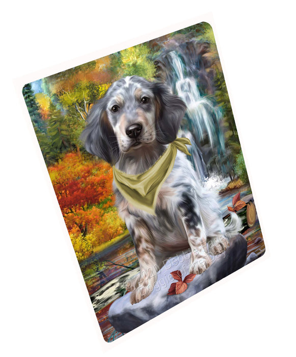 Scenic Waterfall English Setter Dog Cutting Board - For Kitchen - Scratch & Stain Resistant - Designed To Stay In Place - Easy To Clean By Hand - Perfect for Chopping Meats, Vegetables, CA83186