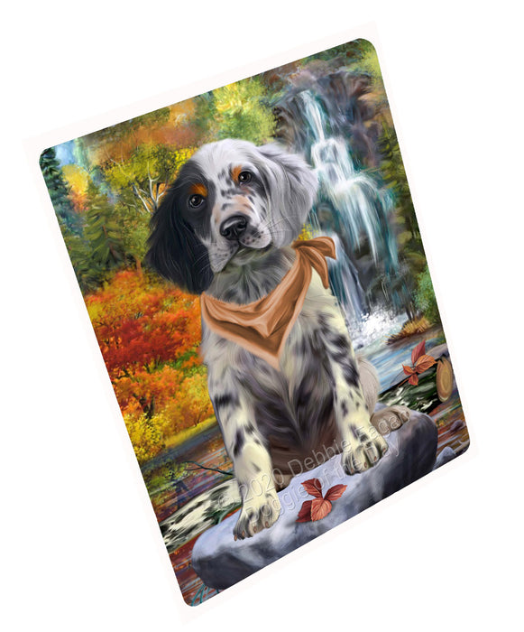 Scenic Waterfall English Setter Dog Refrigerator/Dishwasher Magnet - Kitchen Decor Magnet - Pets Portrait Unique Magnet - Ultra-Sticky Premium Quality Magnet RMAG112523