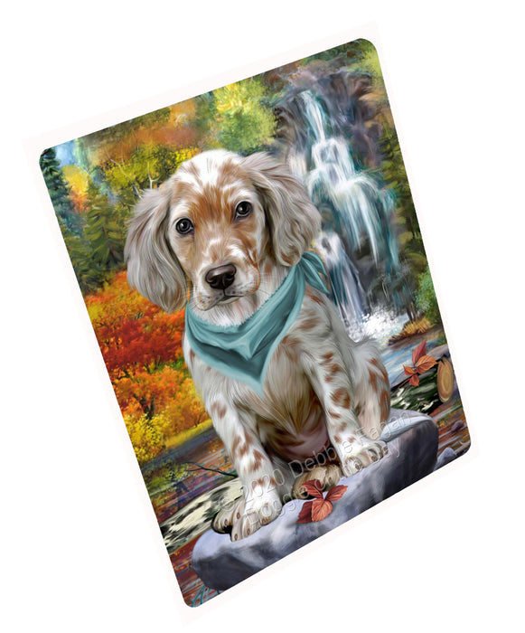Scenic Waterfall English Setter Dog Cutting Board - For Kitchen - Scratch & Stain Resistant - Designed To Stay In Place - Easy To Clean By Hand - Perfect for Chopping Meats, Vegetables, CA83192