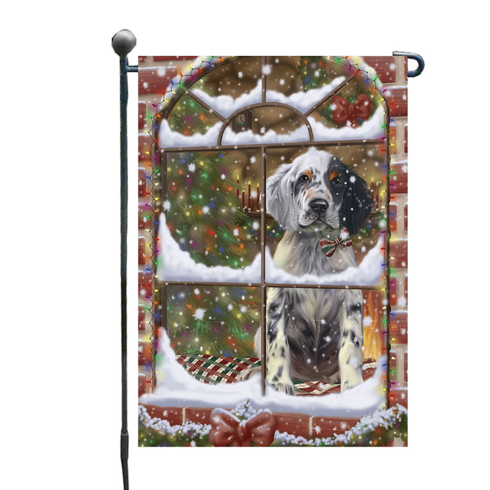 Please come Home for Christmas English Setter Dog Garden Flags Outdoor Decor for Homes and Gardens Double Sided Garden Yard Spring Decorative Vertical Home Flags Garden Porch Lawn Flag for Decorations GFLG68841
