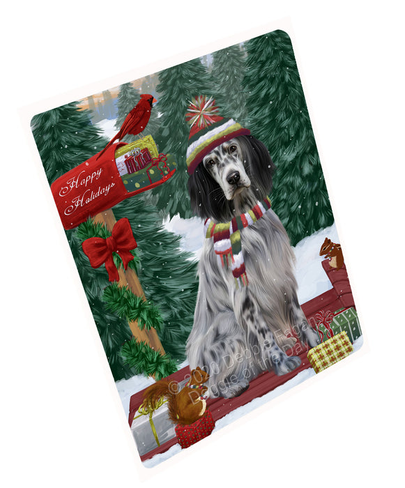 Christmas Woodland Sled English Setter Dog Cutting Board - For Kitchen - Scratch & Stain Resistant - Designed To Stay In Place - Easy To Clean By Hand - Perfect for Chopping Meats, Vegetables, CA83802