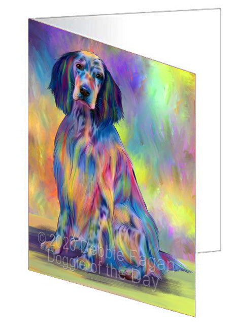 Paradise Wave English Setter Dog Handmade Artwork Assorted Pets Greeting Cards and Note Cards with Envelopes for All Occasions and Holiday Seasons