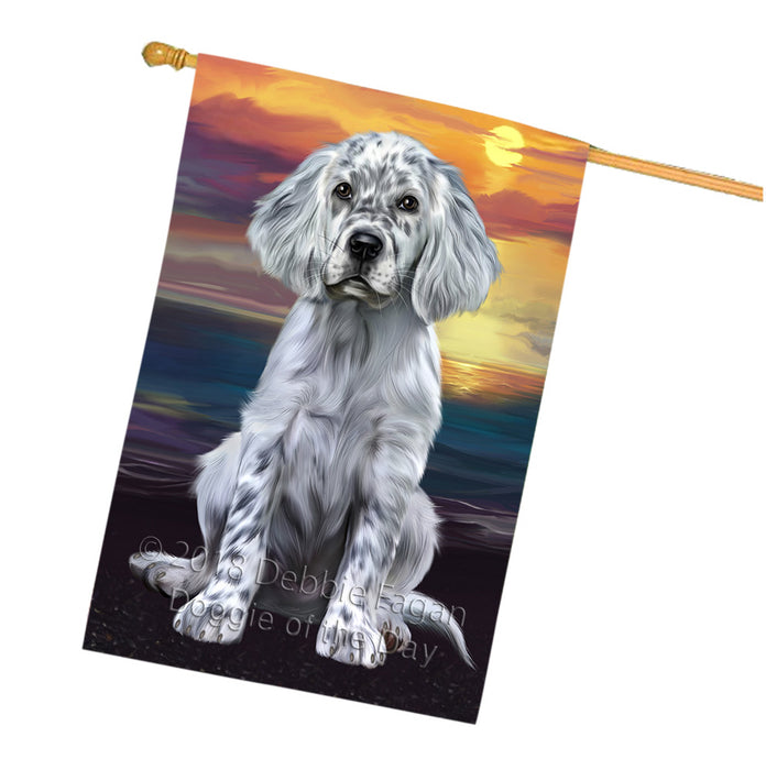 Sunset English Setter Dog House Flag FLG65173
