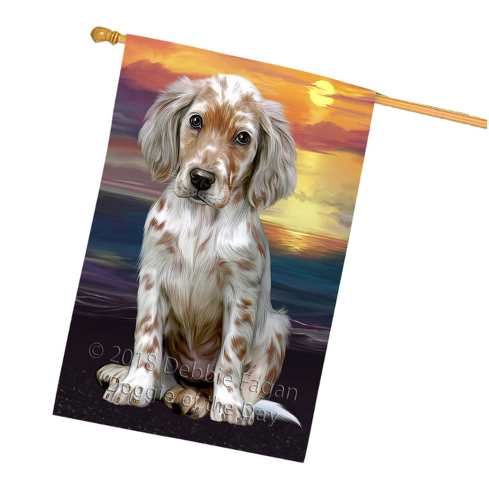 Sunset English Setter Dog House Flag FLG65174