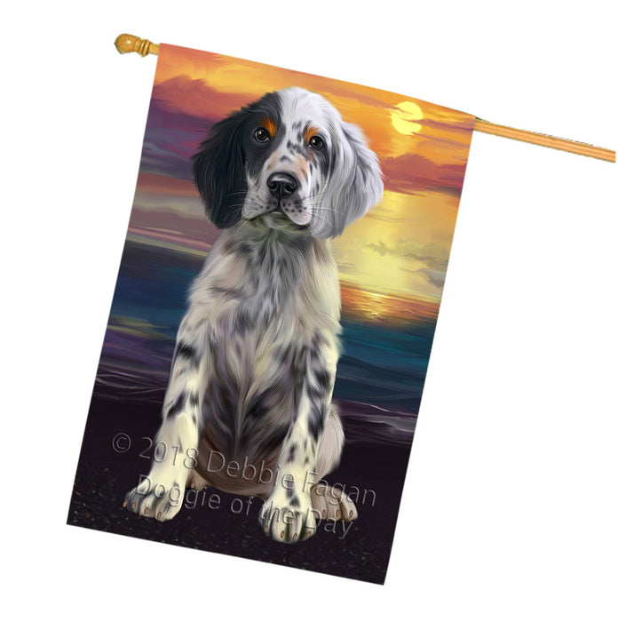 Sunset English Setter Dog House Flag FLG65175