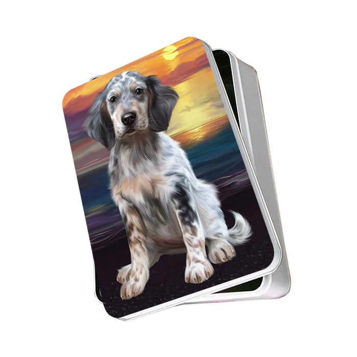 Sunset English Setter Dog Photo Storage Tin PITN57095