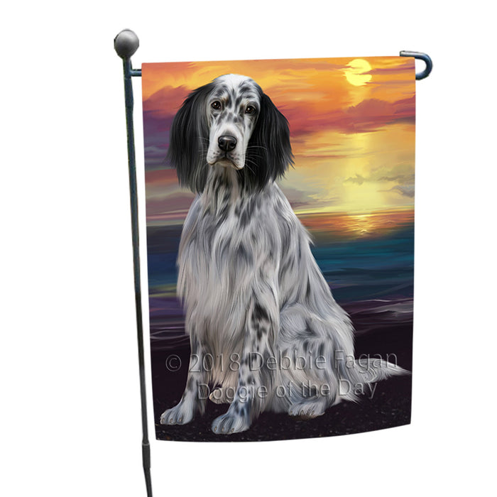Sunset English Setter Dog Garden Flag GFLG65121