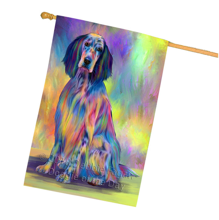 Paradise Wave English Setter Dog House Flag FLG57391