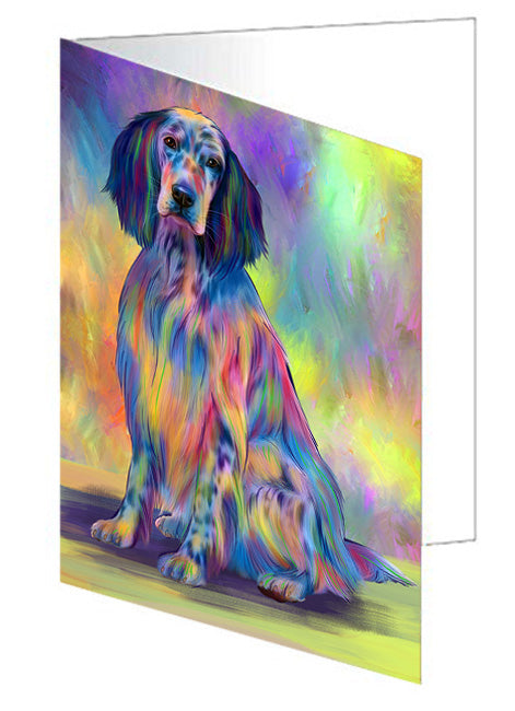 Paradise Wave English Setter Dog Handmade Artwork Assorted Pets Greeting Cards and Note Cards with Envelopes for All Occasions and Holiday Seasons GCD74636