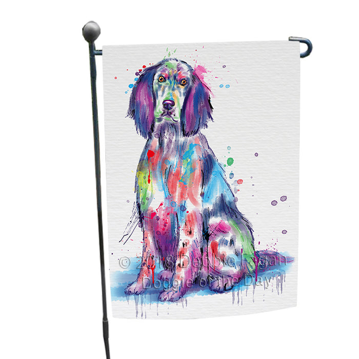 Watercolor English Setter Dog Garden Flag GFLG65162