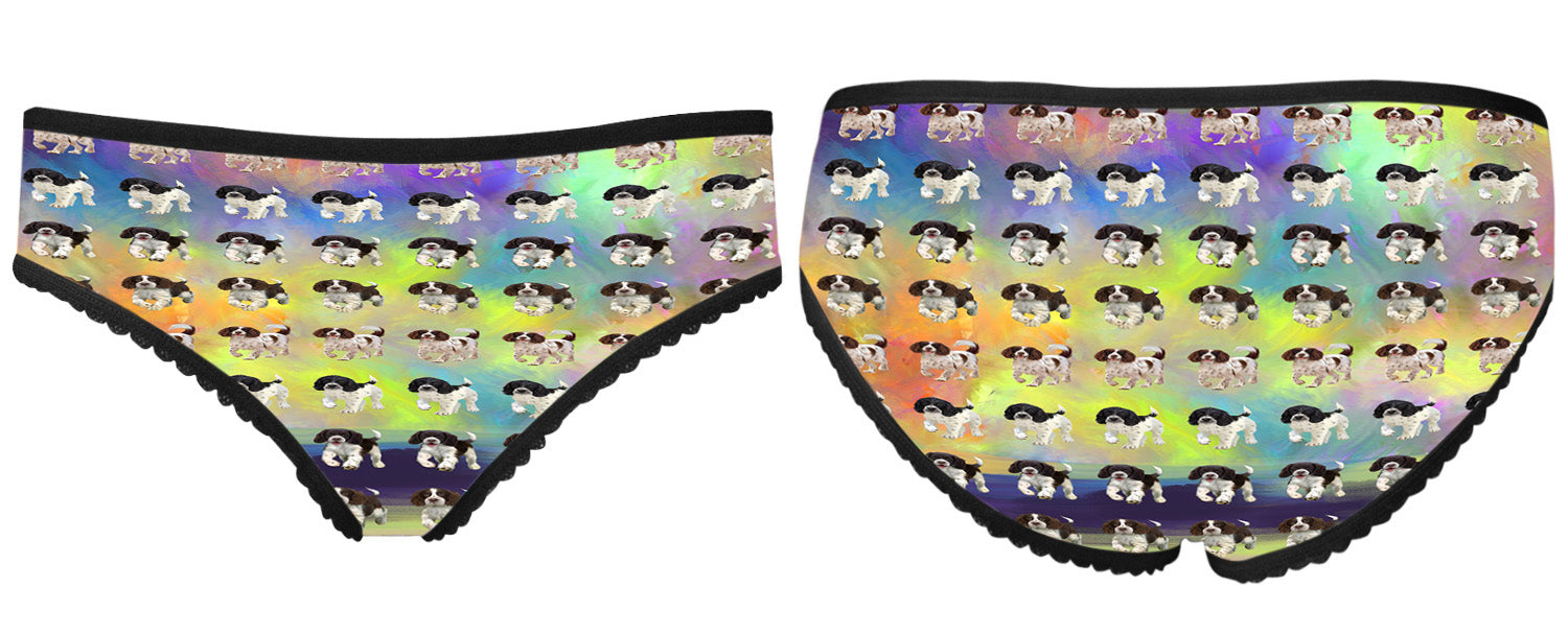 Paradise Wave English Spring Spaniel Dogs All Over Print High-cut Women's Brief
