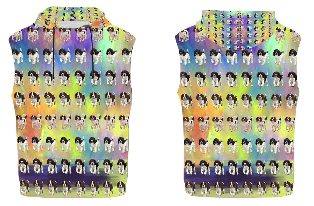 Paradise Wave English Spring Spaniel Dogs All Over Print Sleeveless Women's Hoodie