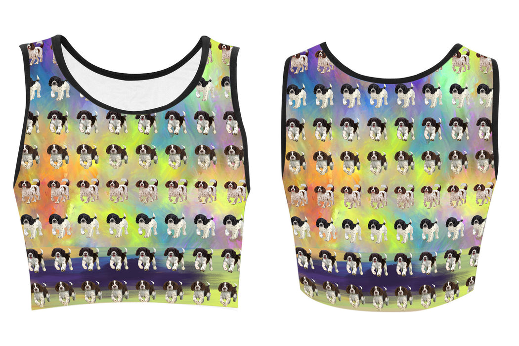 Paradise Wave English Spring Spaniel Dogs Women's Crop Top