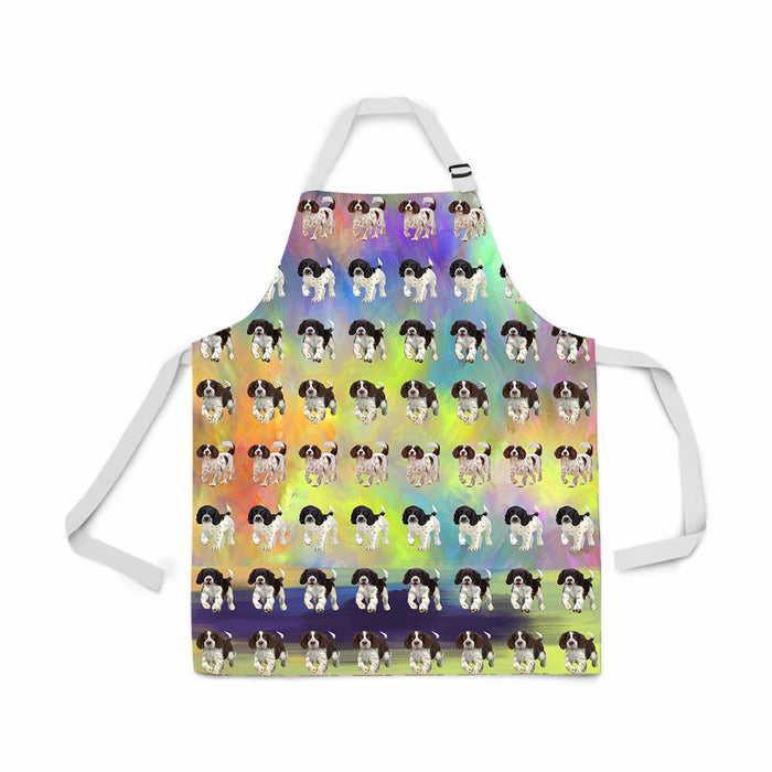 Paradise Wave English Spring Spaniel Dogs All Over Print Adjustable Apron