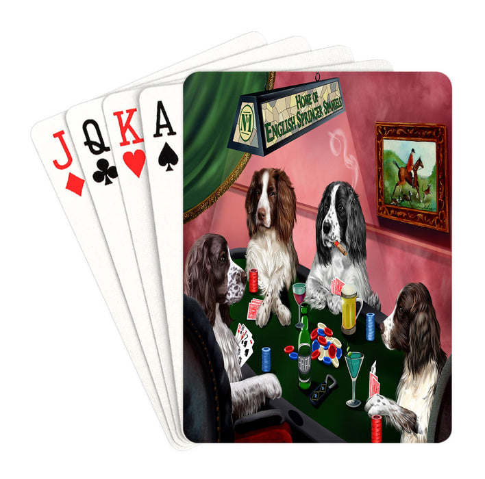 Home of English Springer Spaniel Dogs Playing Poker Playing Card Decks