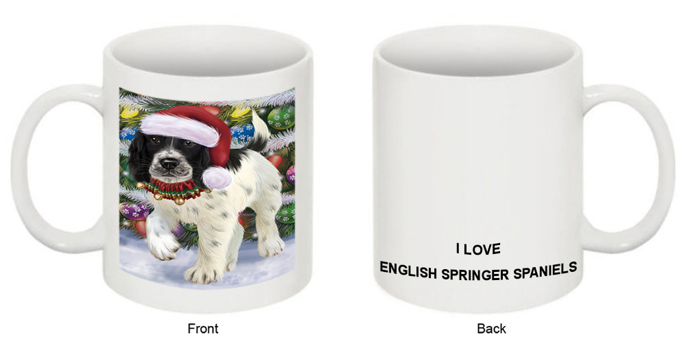 Trotting in the Snow English Springer Spaniel Dog Coffee Mug MUG49972
