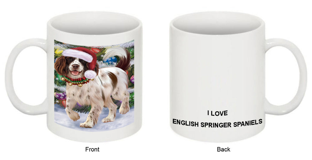 Trotting in the Snow English Springer Spaniel Dog Coffee Mug MUG49973
