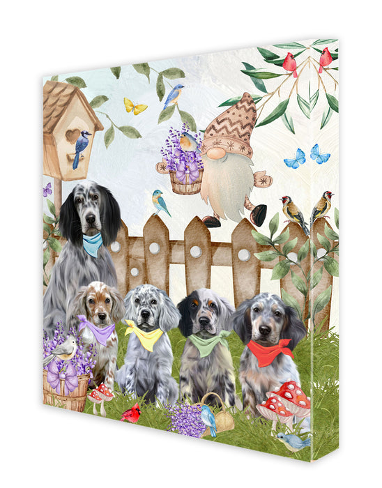 English Setter Canvas: Explore a Variety of Designs, Custom, Personalized, Digital Art Wall Painting, Ready to Hang Room Decor, Gift for Dog and Pet Lovers