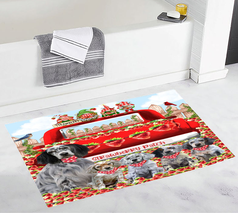 English Setter Custom Bath Mat, Explore a Variety of Personalized Designs, Anti-Slip Bathroom Pet Rug Mats, Dog Lover's Gifts