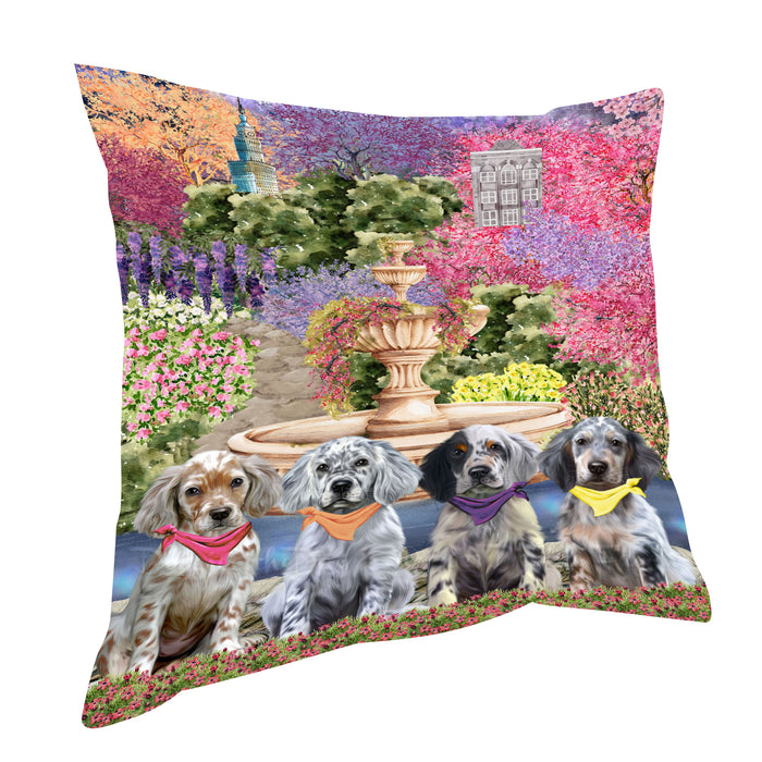 English Setter Pillow, Explore a Variety of Personalized Designs, Custom, Throw Pillows Cushion for Sofa Couch Bed, Dog Gift for Pet Lovers