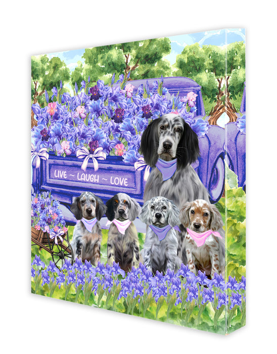 English Setter Wall Art Canvas, Explore a Variety of Designs, Custom Digital Painting, Personalized, Ready to Hang Room Decor, Dog Gift for Pet Lovers