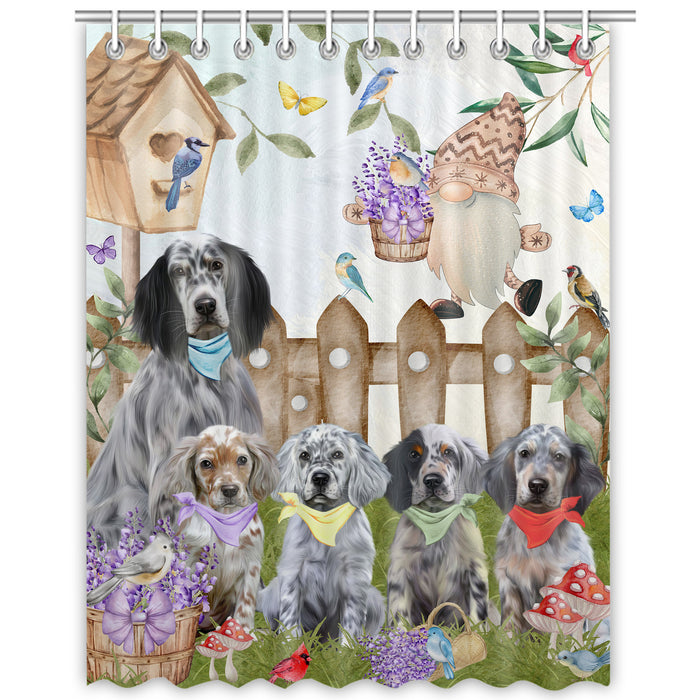 English Setter Shower Curtain: Explore a Variety of Designs, Bathtub Curtains for Bathroom Decor with Hooks, Custom, Personalized, Dog Gift for Pet Lovers
