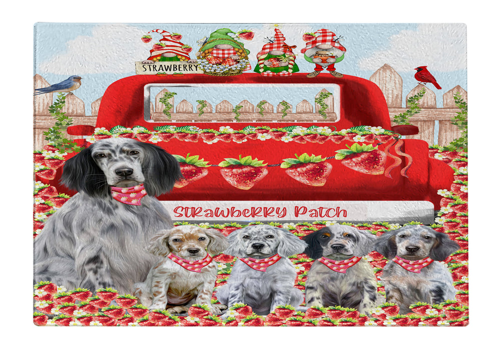 English Setter Cutting Board, Explore a Variety of Designs, Custom, Personalized, Kitchen Tempered Glass Chopping Meats, Vegetables, Dog Gift for Pet Lovers