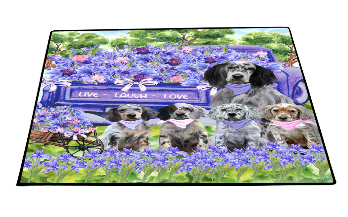 English Setter Floor Mat: Explore a Variety of Designs, Anti-Slip Doormat for Indoor and Outdoor Welcome Mats, Personalized, Custom, Pet and Dog Lovers Gift