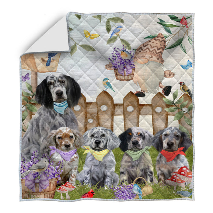 English Setter Bedding Quilt, Bedspread Coverlet Quilted, Explore a Variety of Designs, Custom, Personalized, Pet Gift for Dog Lovers