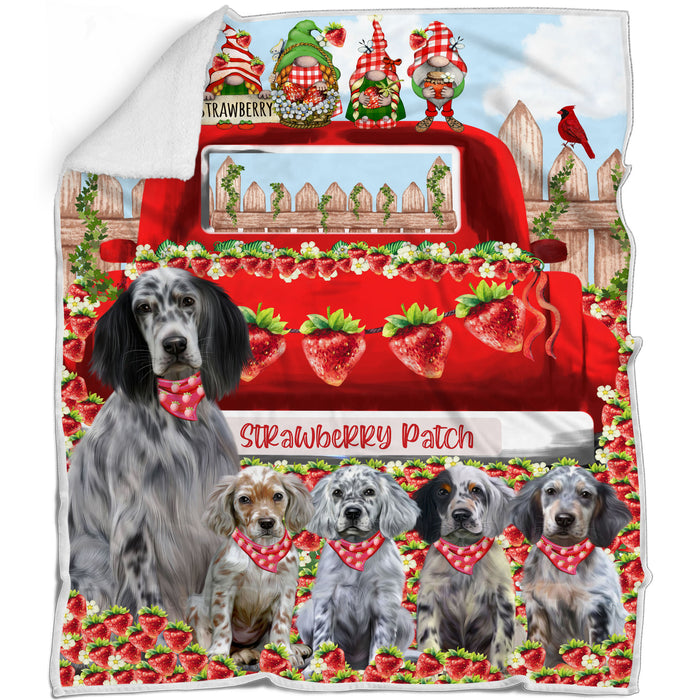 English Setter Blanket: Explore a Variety of Personalized Designs, Bed Cozy Sherpa, Fleece and Woven, Custom Dog Gift for Pet Lovers