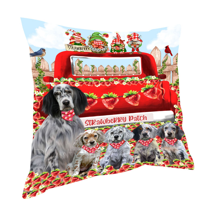 English Setter Throw Pillow: Explore a Variety of Designs, Custom, Cushion Pillows for Sofa Couch Bed, Personalized, Dog Lover's Gifts