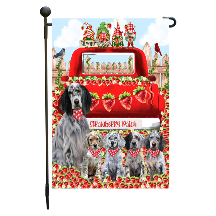 English Setter Dogs Garden Flag: Explore a Variety of Custom Designs, Double-Sided, Personalized, Weather Resistant, Garden Outside Yard Decor, Dog Gift for Pet Lovers