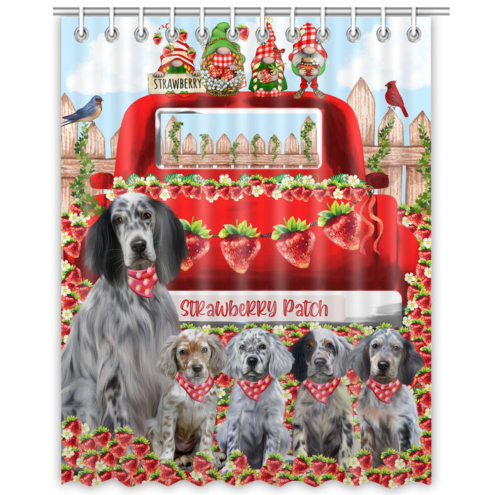 English Setter Shower Curtain, Personalized Bathtub Curtains for Bathroom Decor with Hooks, Explore a Variety of Designs, Custom, Pet Gift for Dog Lovers