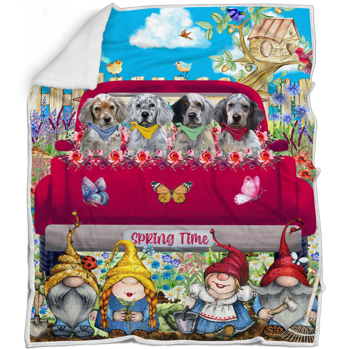 English Setter Bed Blanket, Explore a Variety of Designs, Custom, Soft and Cozy, Personalized, Throw Woven, Fleece and Sherpa, Gift for Pet and Dog Lovers