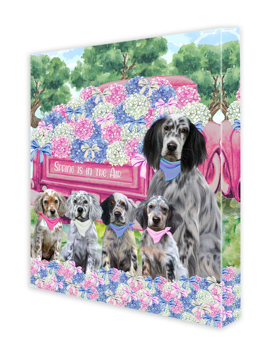 English Setter Canvas: Explore a Variety of Designs, Custom, Digital Art Wall Painting, Personalized, Ready to Hang Halloween Room Decor, Pet Gift for Dog Lovers