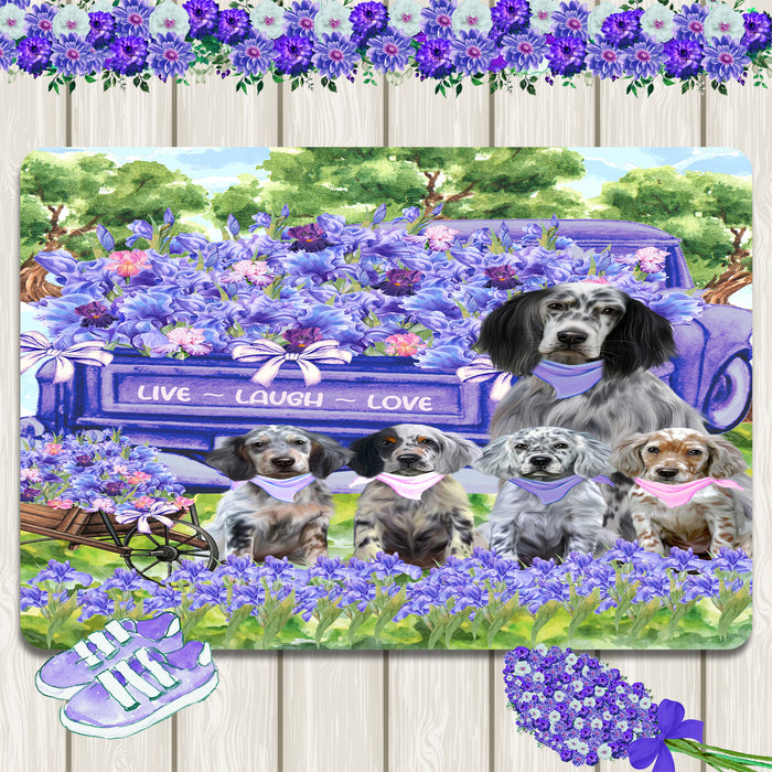 English Setter Area Rug and Runner, Explore a Variety of Designs, Custom, Floor Carpet Rugs for Home, Indoor and Living Room, Personalized, Gift for Dog and Pet Lovers