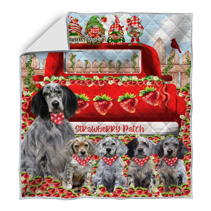 English Setter Quilt: Explore a Variety of Bedding Designs, Custom, Personalized, Bedspread Coverlet Quilted, Gift for Dog and Pet Lovers